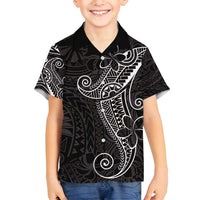 Black White Polynesian Tribal Family Matching Puletasi and Hawaiian Shirt LT9 Son's Shirt White - Polynesian Pride