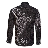 Black White Polynesian Tribal Family Matching Summer Maxi Dress and Hawaiian Shirt - Polynesian Pride