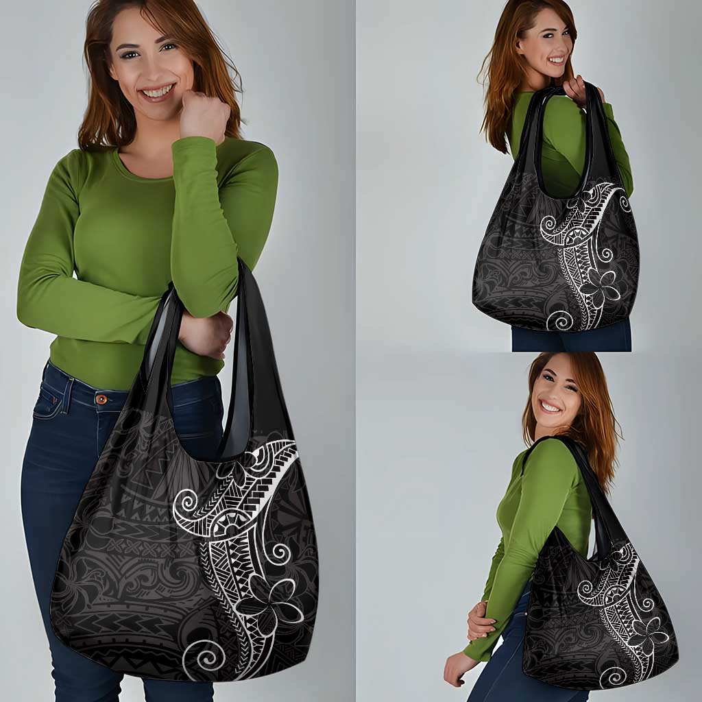 Black White Polynesian Tribal Grocery Bag LT9 - Polynesian Pride