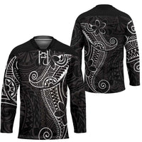Black White Polynesian Tribal Hockey Jersey LT9 - Polynesian Pride
