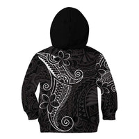 Black White Polynesian Tribal Kid Hoodie - Polynesian Pride