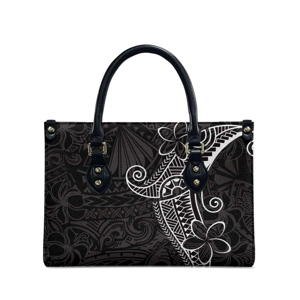 Black White Polynesian Tribal Leather Bag - Polynesian Pride