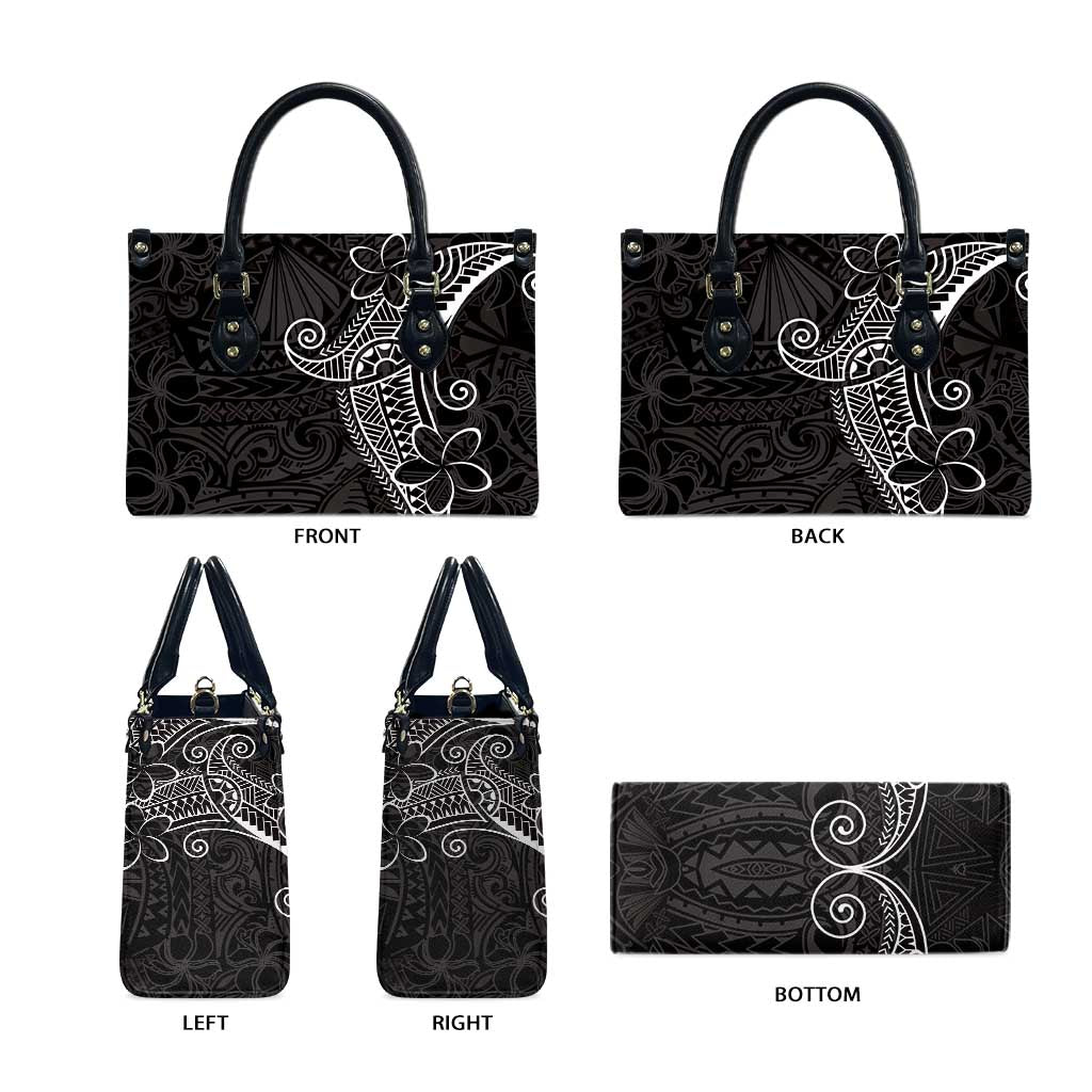 Black White Polynesian Tribal Leather Bag - Polynesian Pride