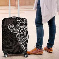 Black White Polynesian Tribal Luggage Cover - Polynesian Pride