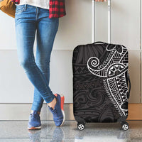 Black White Polynesian Tribal Luggage Cover - Polynesian Pride