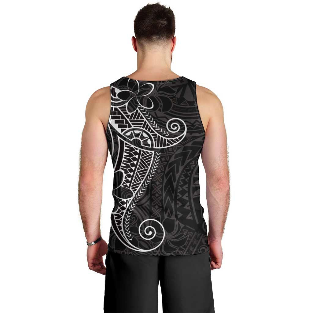 Black White Polynesian Tribal Men Tank Top LT9 - Polynesian Pride