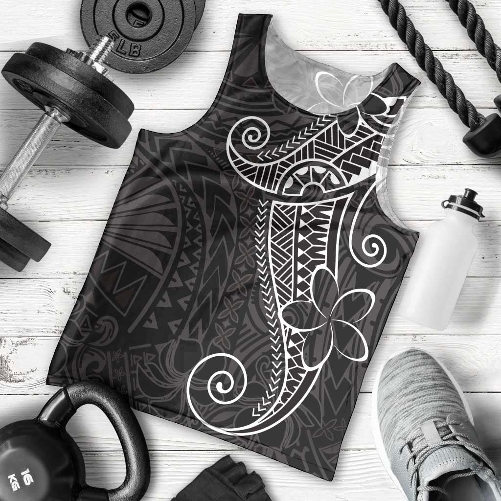 Black White Polynesian Tribal Men Tank Top LT9 - Polynesian Pride
