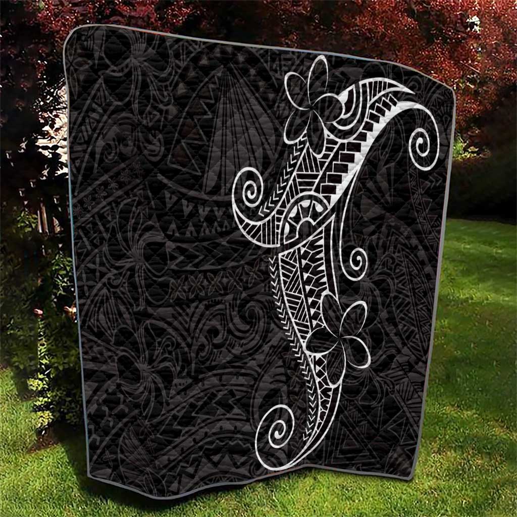 Black White Polynesian Tribal Quilt - Polynesian Pride