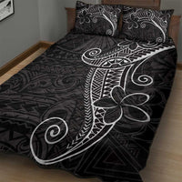 Black White Polynesian Tribal Quilt Bed Set - Polynesian Pride