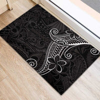 Black White Polynesian Tribal Rubber Doormat LT9 - Polynesian Pride