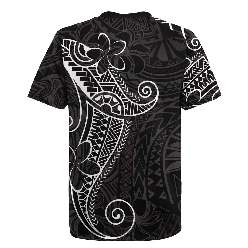 Black White Polynesian Tribal Rugby Jersey LT9 - Polynesian Pride