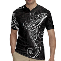 Black White Polynesian Tribal Rugby Jersey LT9 - Polynesian Pride