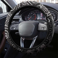 Black White Polynesian Tribal Steering Wheel Cover LT9 - Polynesian Pride