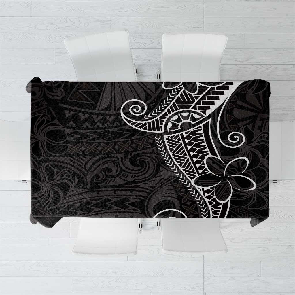 Black White Polynesian Tribal Tablecloth LT9 White - Polynesian Pride