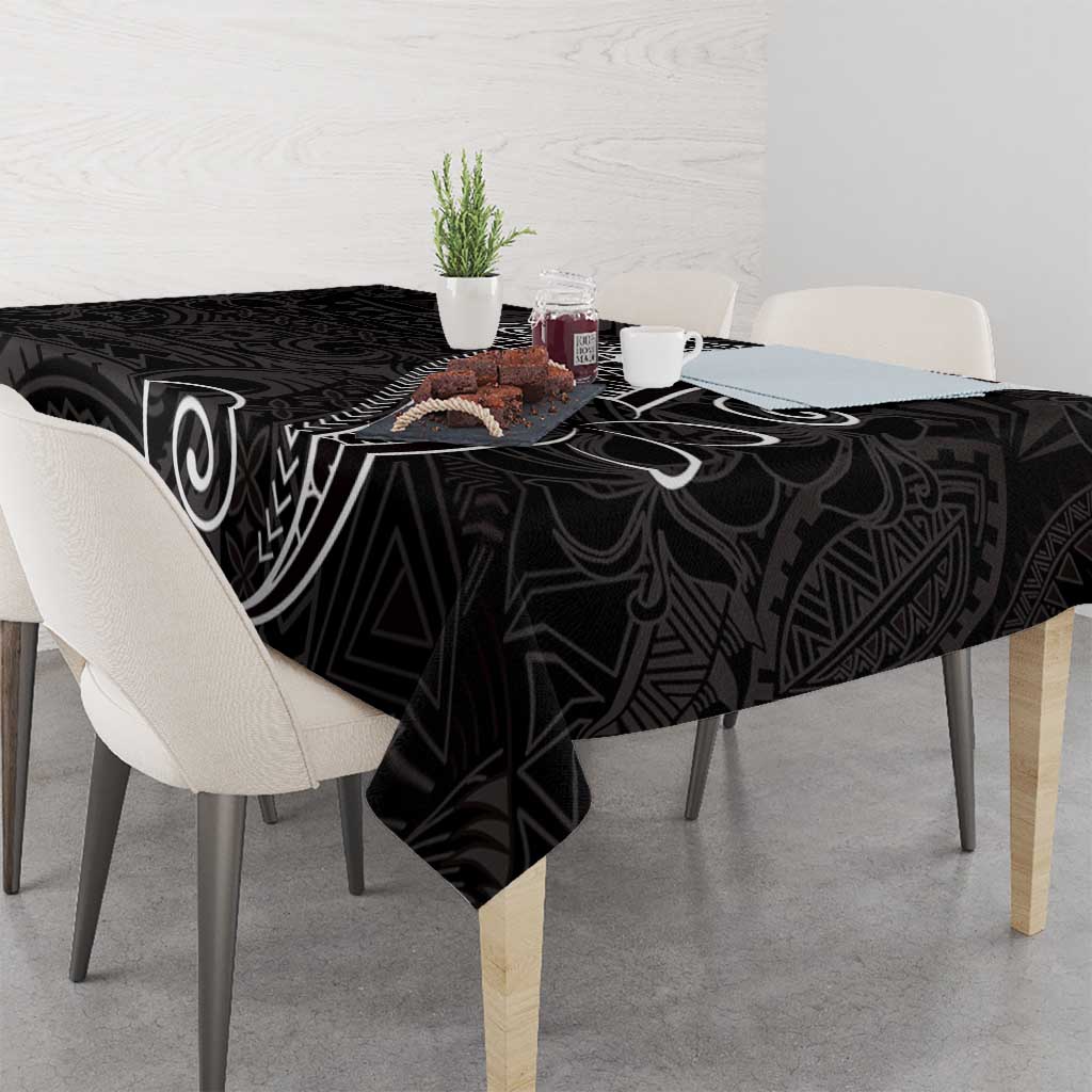 Black White Polynesian Tribal Tablecloth LT9 - Polynesian Pride