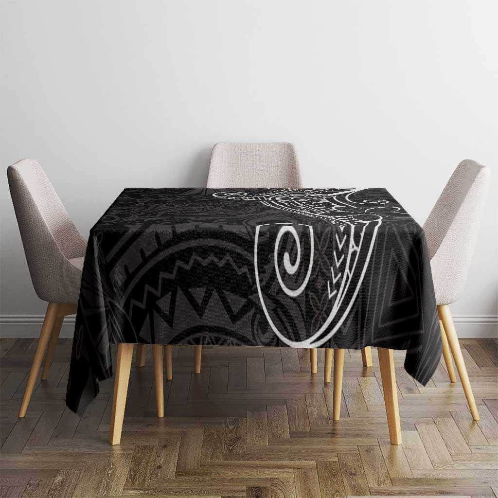 Black White Polynesian Tribal Tablecloth LT9 - Polynesian Pride