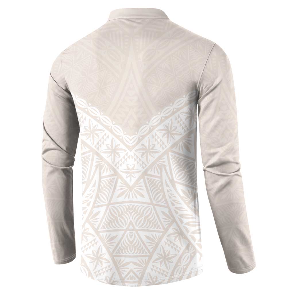 Lotu Tamaiti Tongan Polynesian Art Pattern Button Sweatshirt Traditional Tribal Motifs - Polynesian Pride