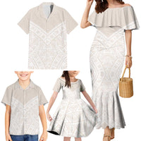 Lotu Tamaiti Tongan Polynesian Art Pattern Family Matching Mermaid Dress and Hawaiian Shirt Traditional Tribal Motifs - Polynesian Pride