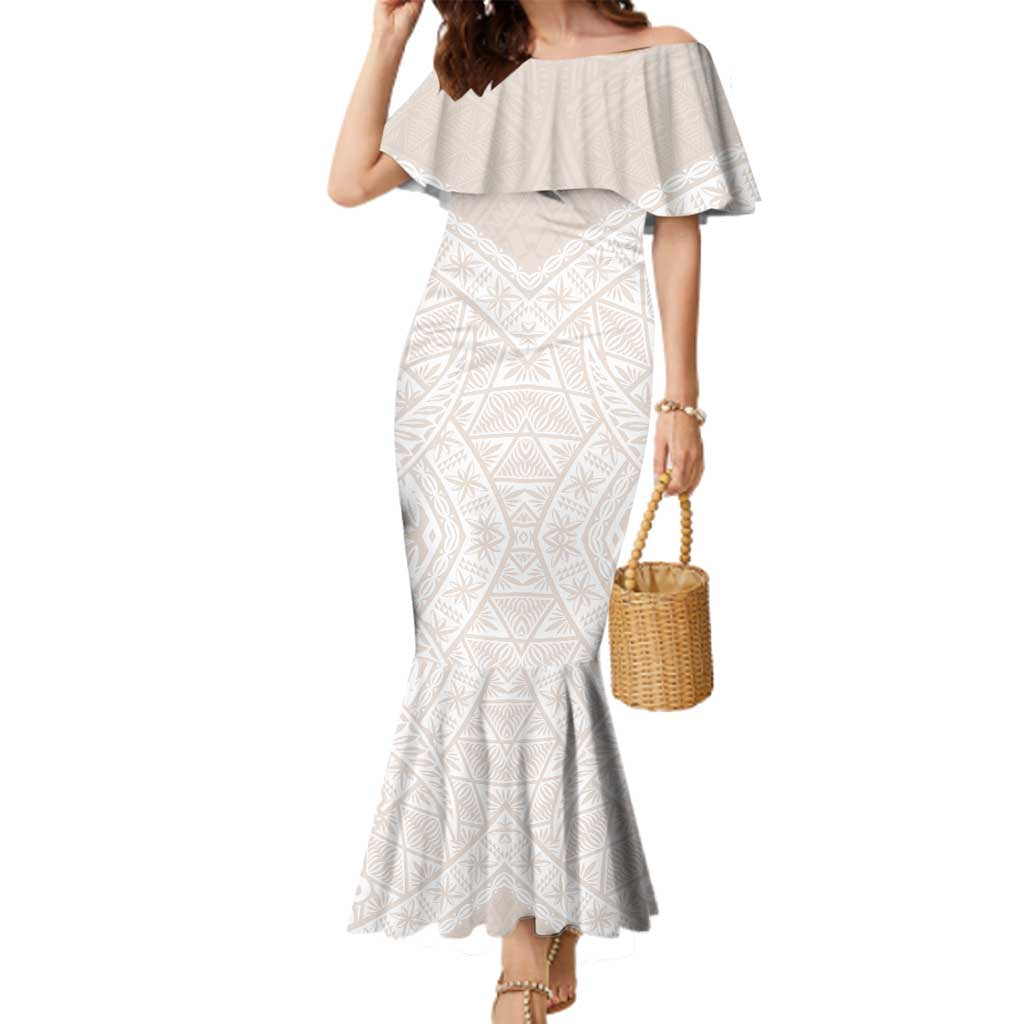Lotu Tamaiti Tongan Polynesian Art Pattern Family Matching Mermaid Dress and Hawaiian Shirt Traditional Tribal Motifs - Polynesian Pride