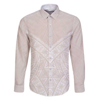 Lotu Tamaiti Tongan Polynesian Art Pattern Family Matching Off The Shoulder Long Sleeve Dress and Hawaiian Shirt Traditional Tribal Motifs - Polynesian Pride