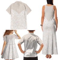 Lotu Tamaiti Tongan Polynesian Art Pattern Family Matching Tank Maxi Dress and Hawaiian Shirt Traditional Tribal Motifs - Polynesian Pride