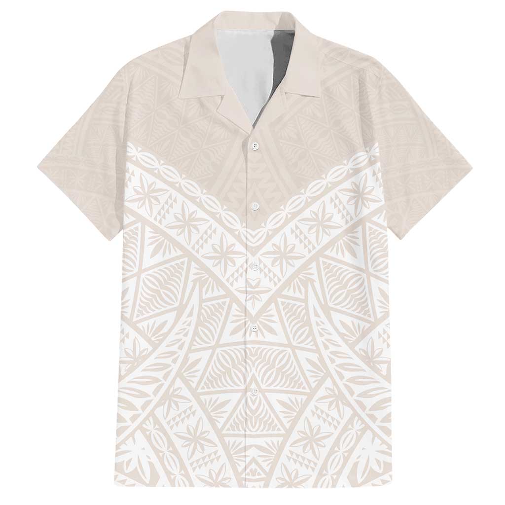 Lotu Tamaiti Tongan Polynesian Art Pattern Hawaiian Shirt Traditional Tribal Motifs LT9 White - Polynesian Pride