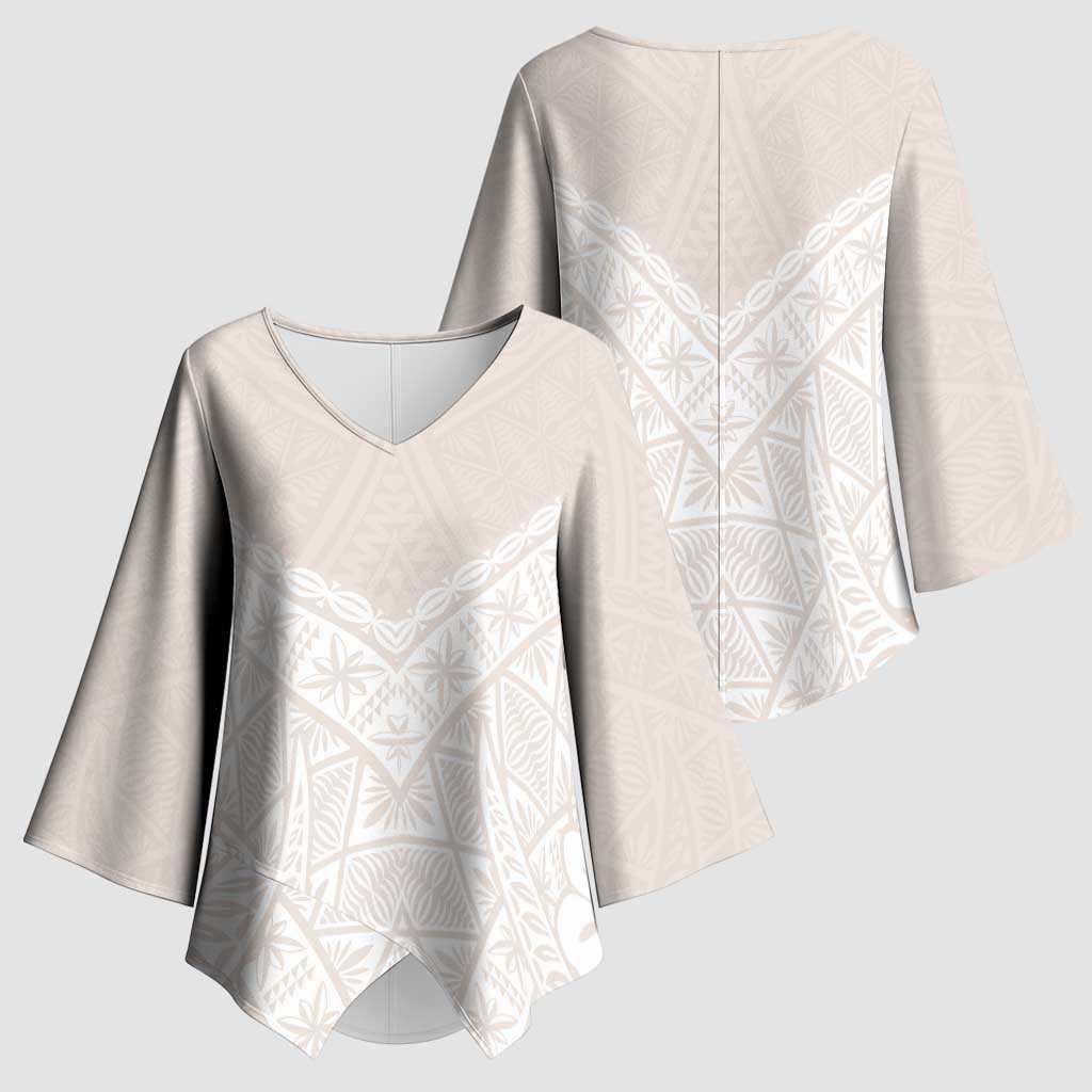 Lotu Tamaiti Tongan Polynesian Art Pattern Kimono Sleeve Blouse Traditional Tribal Motifs LT9 - Polynesian Pride