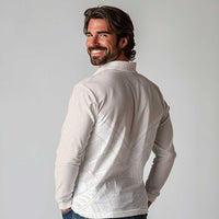 Lotu Tamaiti Tongan Polynesian Art Pattern Long Sleeve Polo Shirt Traditional Tribal Motifs - Polynesian Pride