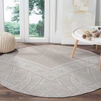 Lotu Tamaiti Tongan Polynesian Art Pattern Round Carpet Traditional Tribal Motifs - Polynesian Pride