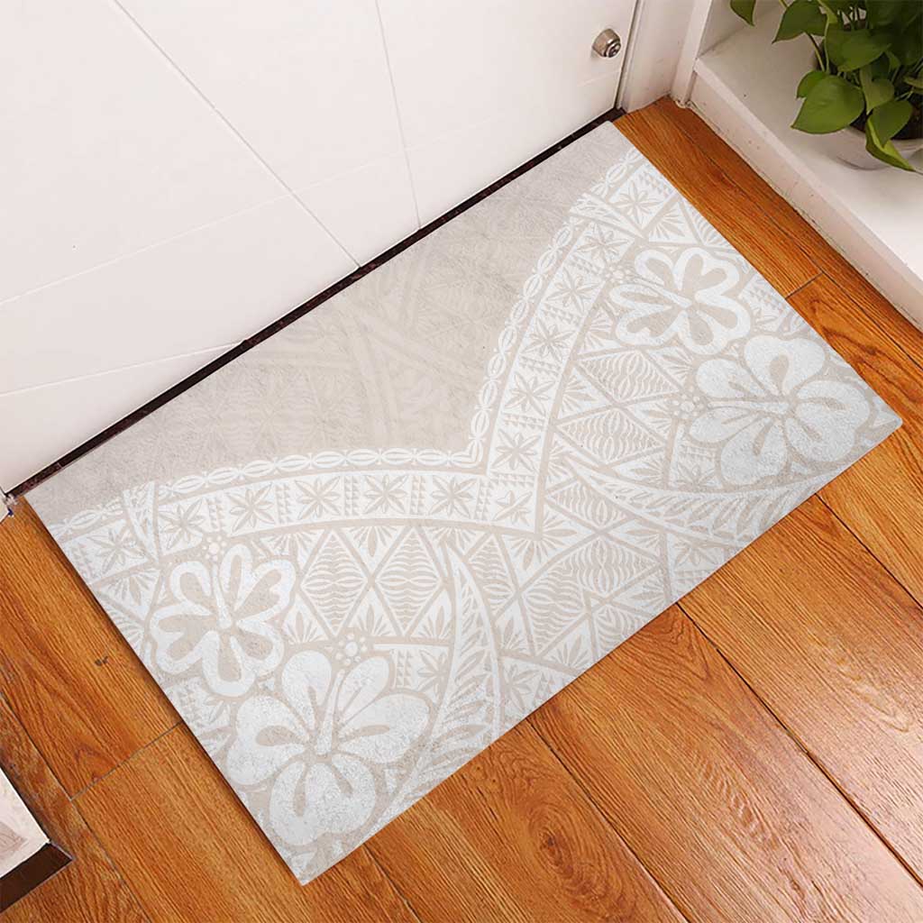 Lotu Tamaiti Tongan Polynesian Art Pattern Rubber Doormat Traditional Tribal Motifs - Polynesian Pride