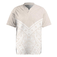 Lotu Tamaiti Tongan Polynesian Art Pattern Rugby Jersey Traditional Tribal Motifs LT9 White - Polynesian Pride