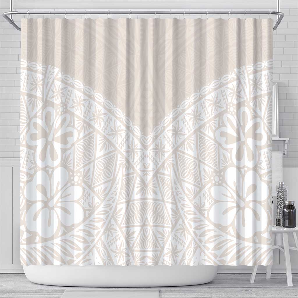 Lotu Tamaiti Tongan Polynesian Art Pattern Shower Curtain Traditional Tribal Motifs - Polynesian Pride