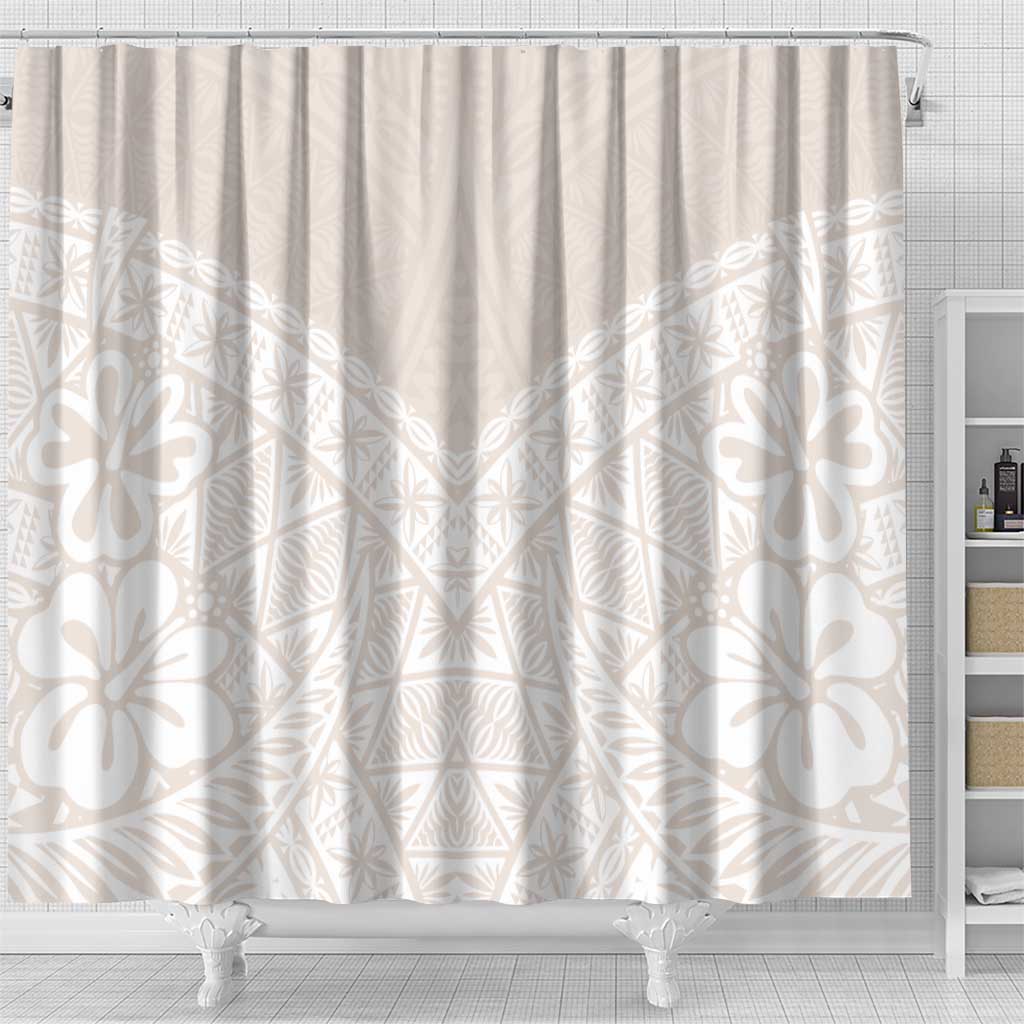 Lotu Tamaiti Tongan Polynesian Art Pattern Shower Curtain Traditional Tribal Motifs - Polynesian Pride
