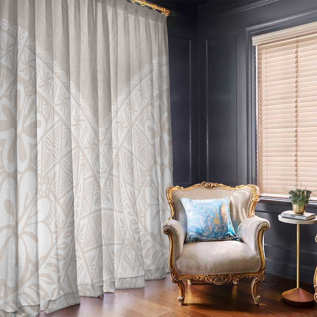 Lotu Tamaiti Tongan Polynesian Art Pattern Window Curtain Traditional Tribal Motifs LT9 - Polynesian Pride