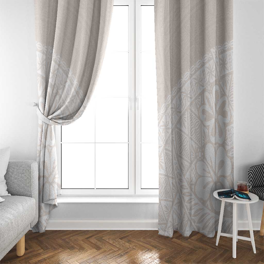Lotu Tamaiti Tongan Polynesian Art Pattern Window Curtain Traditional Tribal Motifs LT9 - Polynesian Pride
