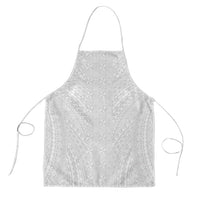 Lotu Tamaiti White Tongan Ngatu Apron Polynesian Tribal Fonulei Pattern LT9 White - Polynesian Pride