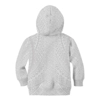 Lotu Tamaiti White Tongan Ngatu Kid Hoodie Polynesian Tribal Fonulei Pattern - Polynesian Pride