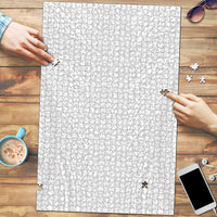 Lotu Tamaiti White Tongan Ngatu Puzzle Polynesian Tribal Fonulei Pattern LT9 White - Polynesian Pride