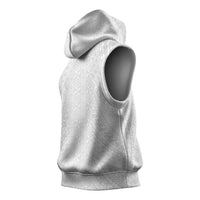 Lotu Tamaiti White Tongan Ngatu Sleeveless Hoodie Polynesian Tribal Fonulei Pattern - Polynesian Pride