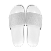 Lotu Tamaiti White Tongan Ngatu Slide Sandals Polynesian Tribal Fonulei Pattern - Polynesian Pride