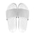 Lotu Tamaiti White Tongan Ngatu Slide Sandals Polynesian Tribal Fonulei Pattern - Polynesian Pride