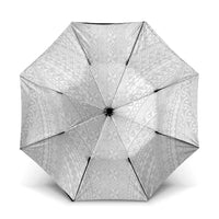 Lotu Tamaiti White Tongan Ngatu Umbrella Polynesian Tribal Fonulei Pattern LT9 One Size Folded 11.42 inch Opened Diameter 37.4 inch White - Polynesian Pride