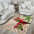 Christmas Hawaii with I'iwi Bird Area Rug Aloha Mele Kalikimaka - Beige Art