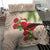 Christmas Hawaii with I'iwi Bird Bedding Set Aloha Mele Kalikimaka - Beige Art