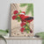 Christmas Hawaii with I'iwi Bird Canvas Wall Art Aloha Mele Kalikimaka - Beige Art