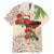 Christmas Hawaii with I'iwi Bird Family Matching Mermaid Dress and Hawaiian Shirt Aloha Mele Kalikimaka - Beige Art