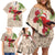 Christmas Hawaii with I'iwi Bird Family Matching Off Shoulder Short Dress and Hawaiian Shirt Aloha Mele Kalikimaka - Beige Art