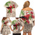 Christmas Hawaii with I'iwi Bird Family Matching Off Shoulder Short Dress and Hawaiian Shirt Aloha Mele Kalikimaka - Beige Art