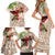 Christmas Hawaii with I'iwi Bird Family Matching Short Sleeve Bodycon Dress and Hawaiian Shirt Aloha Mele Kalikimaka - Beige Art