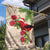 Christmas Hawaii with I'iwi Bird Garden Flag Aloha Mele Kalikimaka - Beige Art